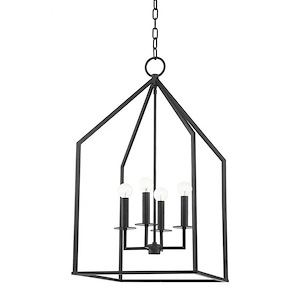 Lena 4 Light Pendant in Modern-Geometric style 30.25 Inches Tall and 16 Inches Wide