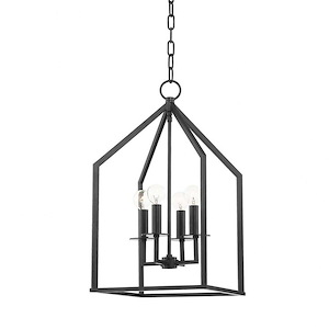 Lena 4 Light Pendant in Modern-Geometric style 22.25 Inches Tall and 12 Inches Wide