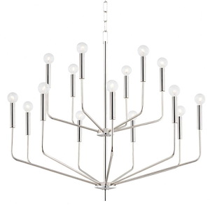 Bailey-15 Light 2-Tier Chandelier in Transitional Style-36 Inches Wide by 31 Inches High
