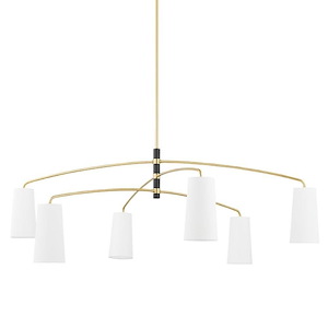 Evelyn - 6 Light Chandelier-23.25 Inches Tall and 65.25 Inches Wide - 1275029