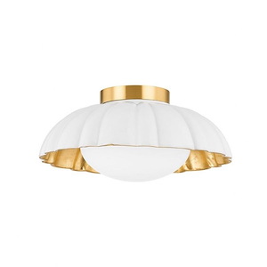 Penelope - 1 Light Flush Mount-6.5 Inches Tall and 14 Inches Wide