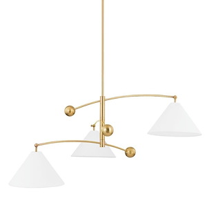 Birdie - 3 Light Chandelier-55 Inches Tall and 25.5 Inches Wide