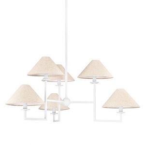 Gladwyne - 6 Light Chandelier-16 Inches Tall and 39.25 Inches Wide