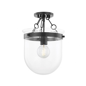 Dunbar - 1 Light Semi-Flush Mount-14.25 Inches Tall and 10.5 Inches Wide