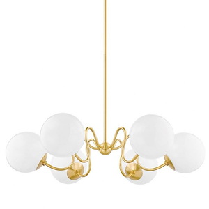Havana - 6 Light Chandelier-8 Inches Tall and 38.5 Inches Wide