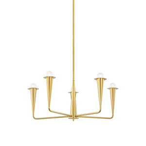Danna - 5 Light Chandelier In Modern Style-12 Inches Tall and 29.75 Inches Wide