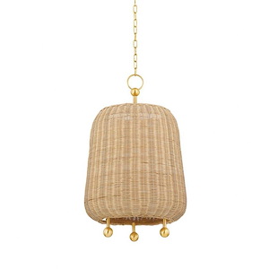 Elena - 1 Light Pendant-28 Inches Tall and 16.75 Inches Wide