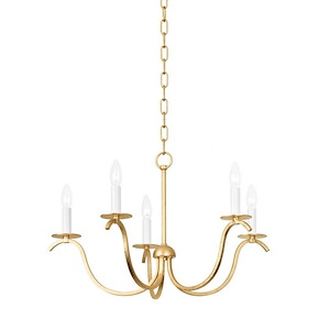 Jaclin - 5 Light Chandelier-15 Inches Tall and 25.75 Inches Wide