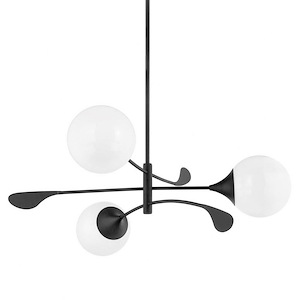 Victoria - 3 Light Chandelier-17.5 Inches Tall and 42 Inches Wide