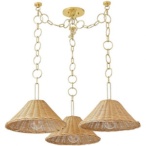 Dalia - 3 Light Chandelier-11.5 Inches Tall and 38.5 Inches Wide