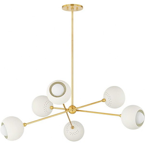 Saylor - 6 Light Chandelier-19.5 Inches Tall and 40 Inches Wide