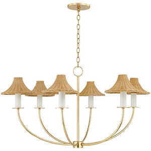 Twila - 6 Light Chandelier-22.25 Inches Tall and 40.25 Inches Wide