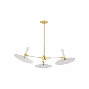 Milena - 3 Light Chandelier-12 Inches Tall and 42 Inches Wide