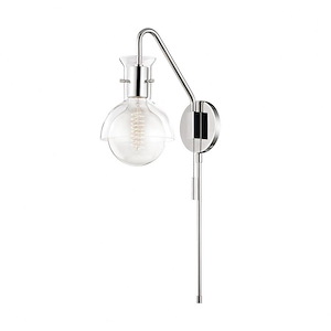 Riley-One Light Wall Sconce With Plug and Glass in Style-6.25 Inches Wide by 11.75 Inches High - 675222