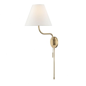 Patti-One Light Wall Sconce With Plug in Style-10.5 Inches Wide by 30.5 Inches High