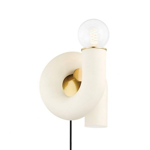 Jolie - 1 Light Plug-in Wall Sconce-10 Inches Tall and 7.75 Inches Wide