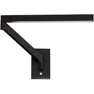 Beam-8W 1 LED Swing Arm Headboard Light in Contemporary Style-22.38 Inches Wide by 8.38 Inches High
