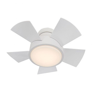 Vox - 26 Inch 5 Blade Flush Mount Ceiling Fan with LED Light Kit and Bluetooth Smart Control - 878530