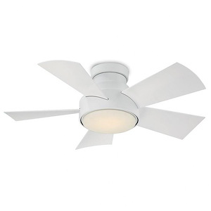 Vox-38 Inch Flush Mount Smart Ceiling Fan with LED Light and Bluetooth Control-10.9 Inches High - 878533