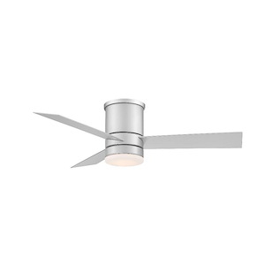 Axis-44 Inch 3-Blade Flush Mount Ceiling Fan with Light Kit and Remote Control in Contemporary Style-11.5 Inches High - 1012715