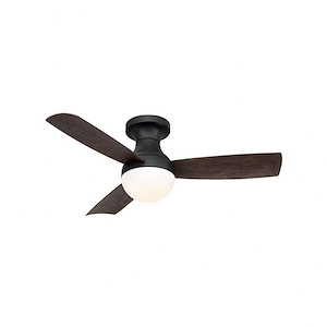 Aloft - 44 Inch 3 Blade Flush Mount Ceiling Fan with LED Light Kit and Remote Control