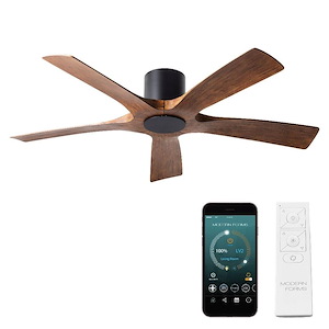 Aviator-5-Blade Flush Mount Ceiling Fan with Remote Control in Transitional Style-10 Inches High