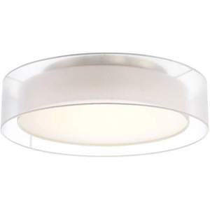 Metropolis-24.5W 1 LED Semi-Flush Mount in Contemporary Style-24 Inches Wide by 7 Inches High - 970778
