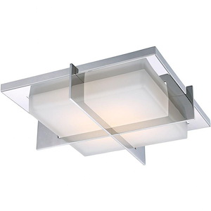 Razor-40W 1 LED Flush Mount in Modern Style-15.8 Inches Wide by 3.3 Inches High