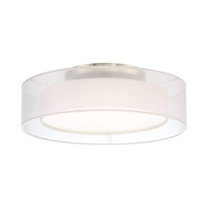 Metropolis-25W 1 LED Semi-Flush Mount in Contemporary Style-18 Inches Wide by 6 Inches High