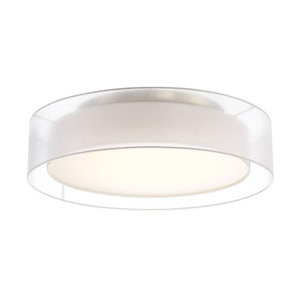 Metropolis-24.5W 1 LED Semi-Flush Mount in Contemporary Style-24 Inches Wide by 7 Inches High