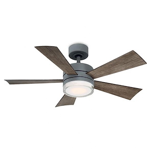 Wynd-42 Inch 5 Blade Ceiling Fan with LED Light Kit and Remote Control in Transitional Style-14 Inches High - 878545