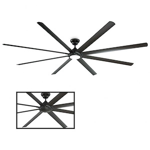 Hydra-120 Inch 8-Blade Ceiling Fan with Light Kit and Remote Control in Industrial Style-17.1 Inches High - 878481