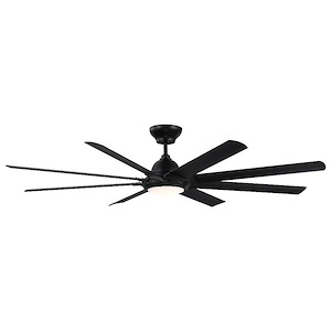 Hydra-80 Inch 8-Blade Ceiling Fan with Light Kit and Remote Control in Industrial Style-17.1 Inches High - 878484