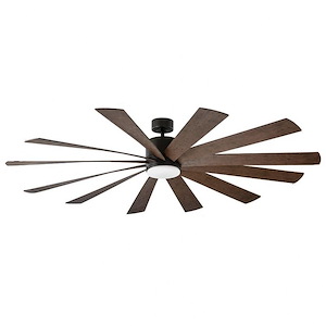 Windflower-80 Inch 12 Blade Ceiling Fan with LED Light Kit and Remote Control-17.75 Inches Tall - 878539