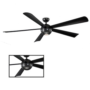 Orb - 82 Inch 5 Blade Ceiling Fan with Light Kit and Remote Control - 878512