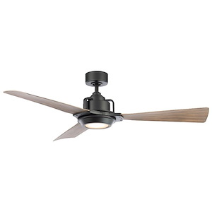 Osprey-56 Inch 3-Blade Ceiling Fan with Light Kit and Remote Control in Traditional Style-14 Inches High
