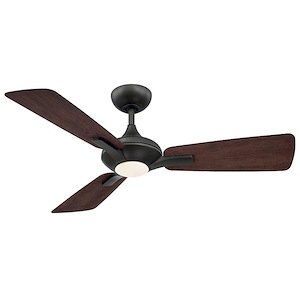 Mykonos 52 Inch 3-Blade Ceiling Fan with Light Kit and Remote Control in Traditional Style-14.75 Inches High