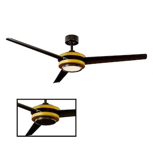 Venus - 60 Inch 3 Blade Ceiling Fan with LED Light Kit and Remote Control