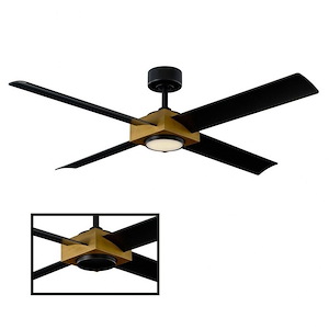 Paradox - 56 Inch 4 Blade Ceiling Fan with LED Light Kit and Remote Control