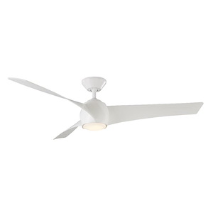 Twirl - 58 Inch 3-Blade Ceiling Fan with Light Kit and Remote Control-14 Inches Tall