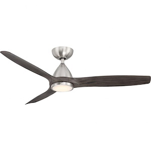 Skylark 3-Blade 54 Inch Downrod Ceiling Fan with Light Kit and Remote Control In Contemporary Style
