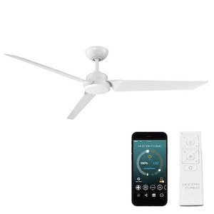 Roboto-62 Inch 3-Blade Ceiling Fan with Remote Control in Contemporary Style-12.75 Inches High