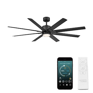 Renegade-52 Inch 8-Blade Ceiling Fan with Light Kit and Remote Control in Modern Industrial Style-15.6 Inches High