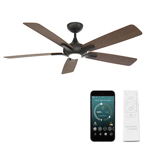 Mykonos 5-60 Inch 5-Blade Ceiling Fan with Light Kit and Remote Control in Traditional Style-13.5 Inches High