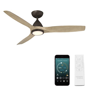 Skylark - 3 Blade Ceiling Fan with Light Kit-14.7 Inch Tall and 54 Inch Wide - 1403000