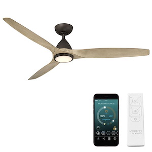 Skylark - 3 Blade Ceiling Fan with Light Kit-14.7 Inch Tall and 62 Inch Wide - 1403001