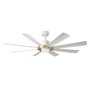 Aura - 8 Blade Ceiling Fan with Light Kit-15.6 Inches Tall and 60 Inches Wide