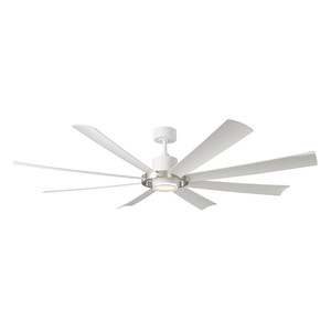 Aura - 8 Blade Ceiling Fan with Light Kit-15.6 Inches Tall and 72 Inches Wide