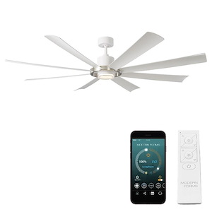 Aura - 8 Blade Ceiling Fan with Light Kit-15.6 Inches Tall and 72 Inches Wide