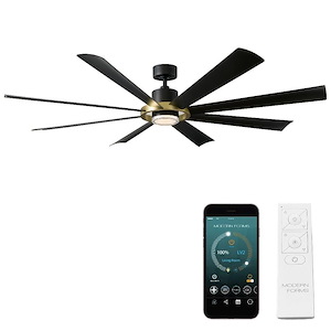 Aura - 8 Blade Ceiling Fan with Light Kit-15.6 Inches Tall and 72 Inches Wide